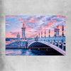 Paris Bridge Sunset rolled print is a high quality print in our city skyline, travel prints and maps collection