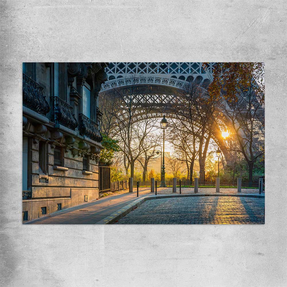 Paris Evening Light rolled print is a high quality print in our city skyline, travel prints and maps collection