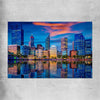Perth Skyline Sunset rolled print is a high quality print in our city skyline, travel prints and maps collection
