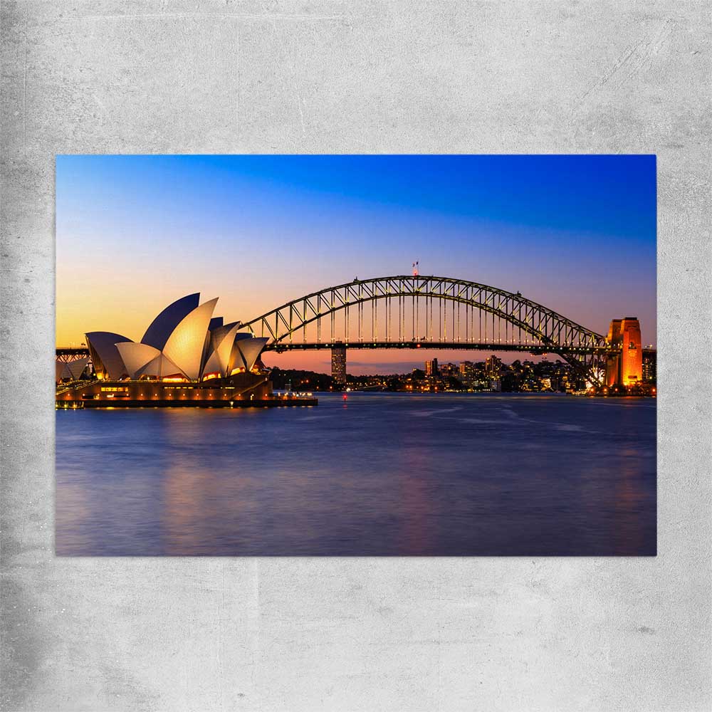 Sydney Harbour Sunset rolled print is a high quality print in our city skyline, travel prints and maps collection