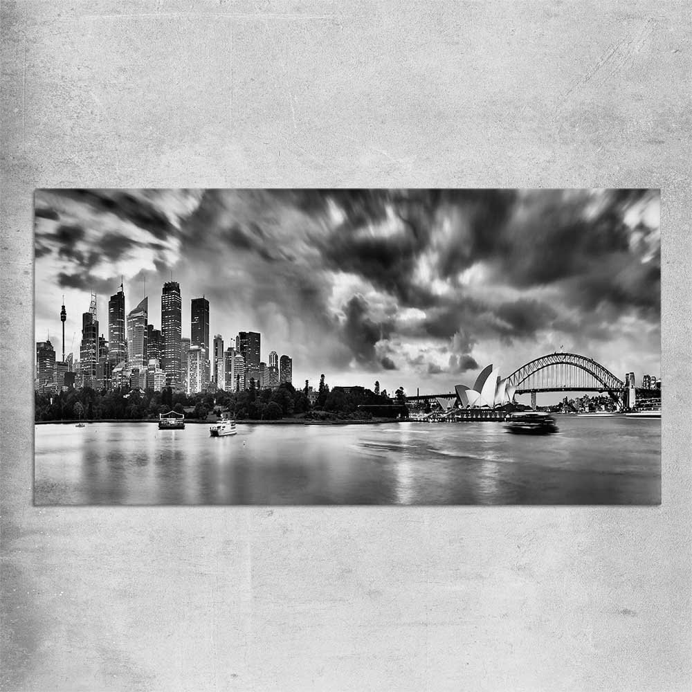 Sydney Skyline Noir rolled print is a high quality print in our city skyline, travel prints and maps collection