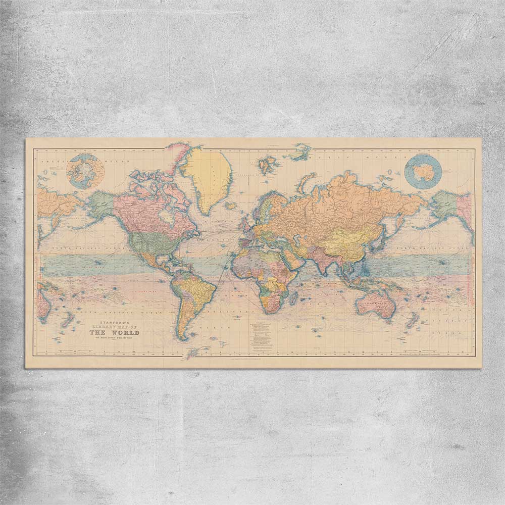 Vintage Map Colour rolled print is a high quality print in our city skyline, travel prints and maps collection