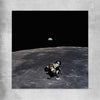 Space prints and wall art of Apollo 11 Earthrise on a rolled print
