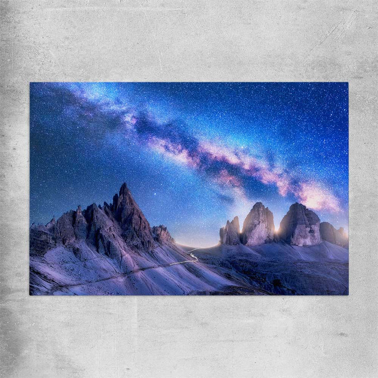 Space prints and wall art of Bright Milky Way on a rolled print