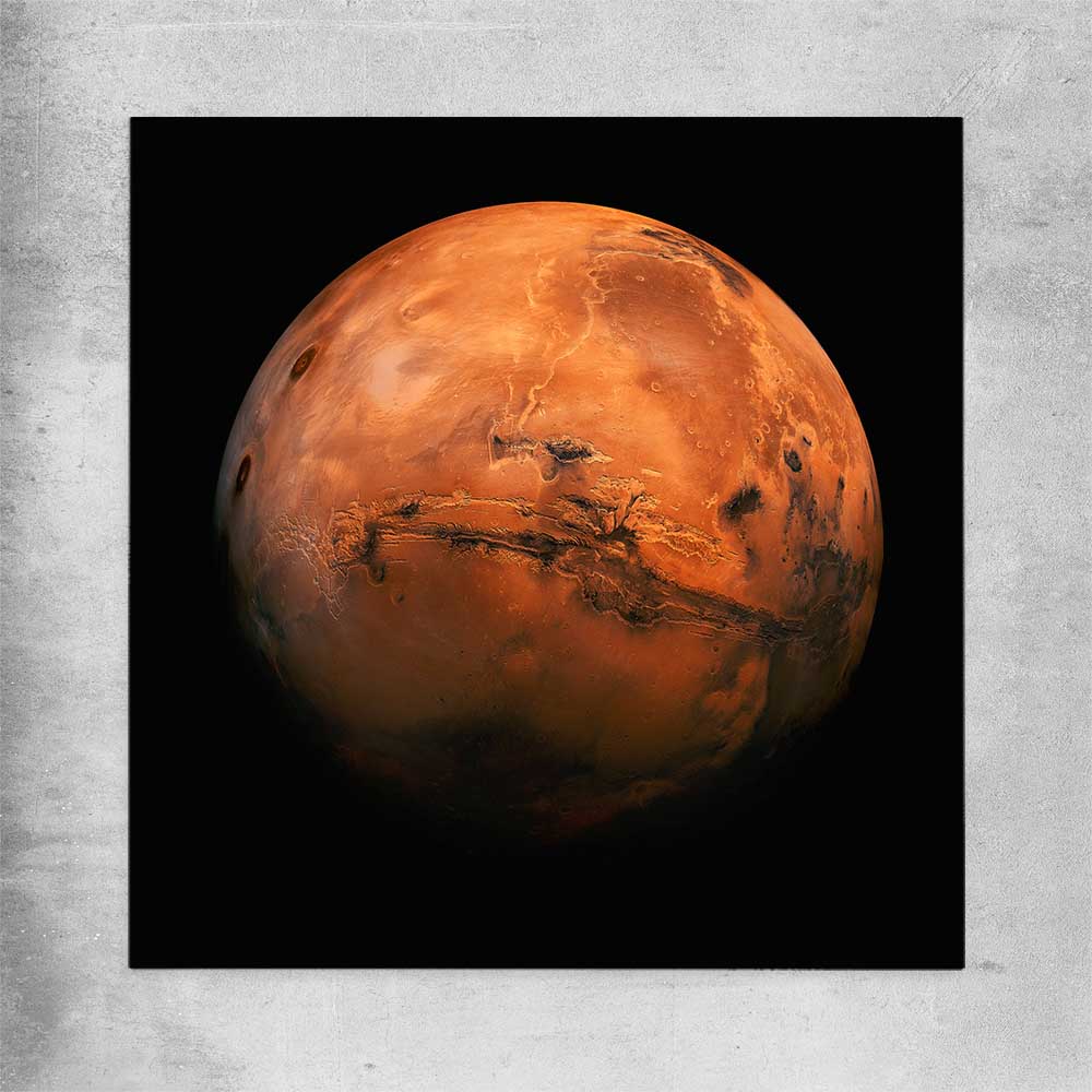 Space prints and wall art of Mars Hemisphere on a rolled print