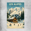 Les Alpes rolled print is a high quality print in our city skyline, travel prints and maps collection