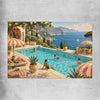 Riviera Poolside rolled print is a high quality print in our city skyline, travel prints and maps collection