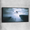 Inspirational wall art print of Risk It with black framed canvas