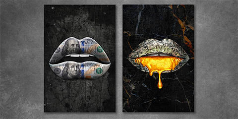 Collection list image for lips wall art sets